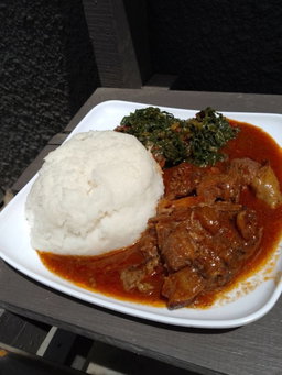 Ugali + beef🍖 + Sukuma