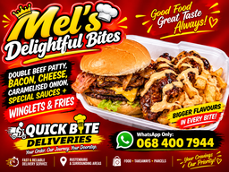 BEEF BURGER COMBO <<< Mel's Delightful >>>