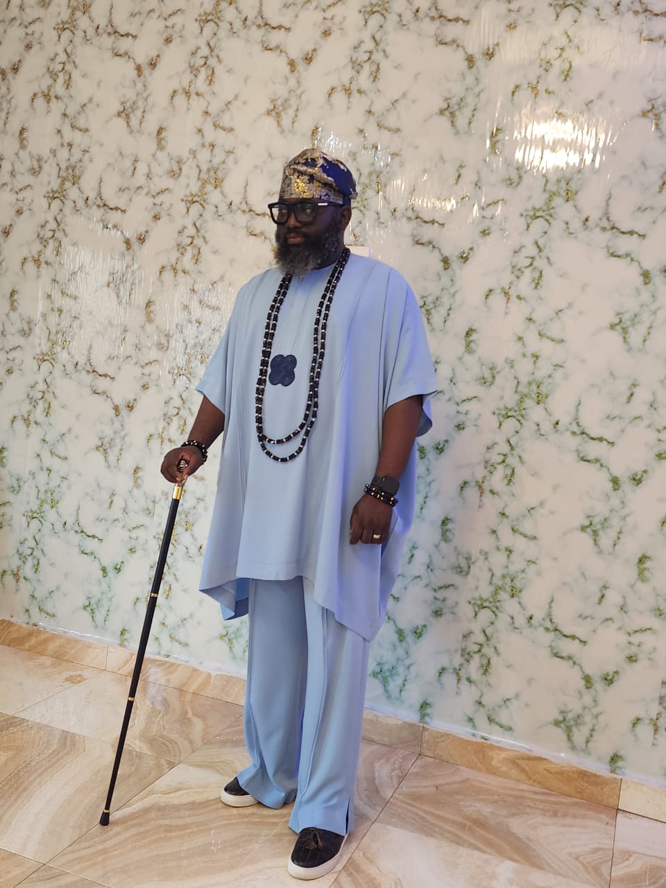FUNKY AGBADA 2 IN 1 PIECE [CREPT FABRICS]_2