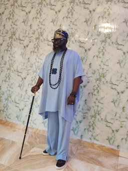FUNKY AGBADA 2 IN 1 PIECE [CREPT FABRICS]