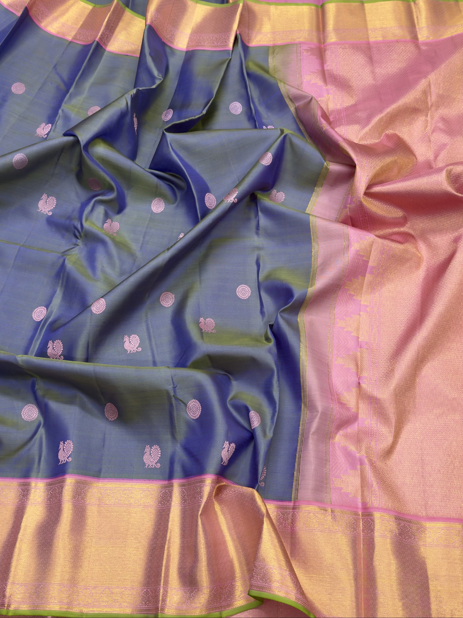Elephant grey with light pink kanchipuram_0
