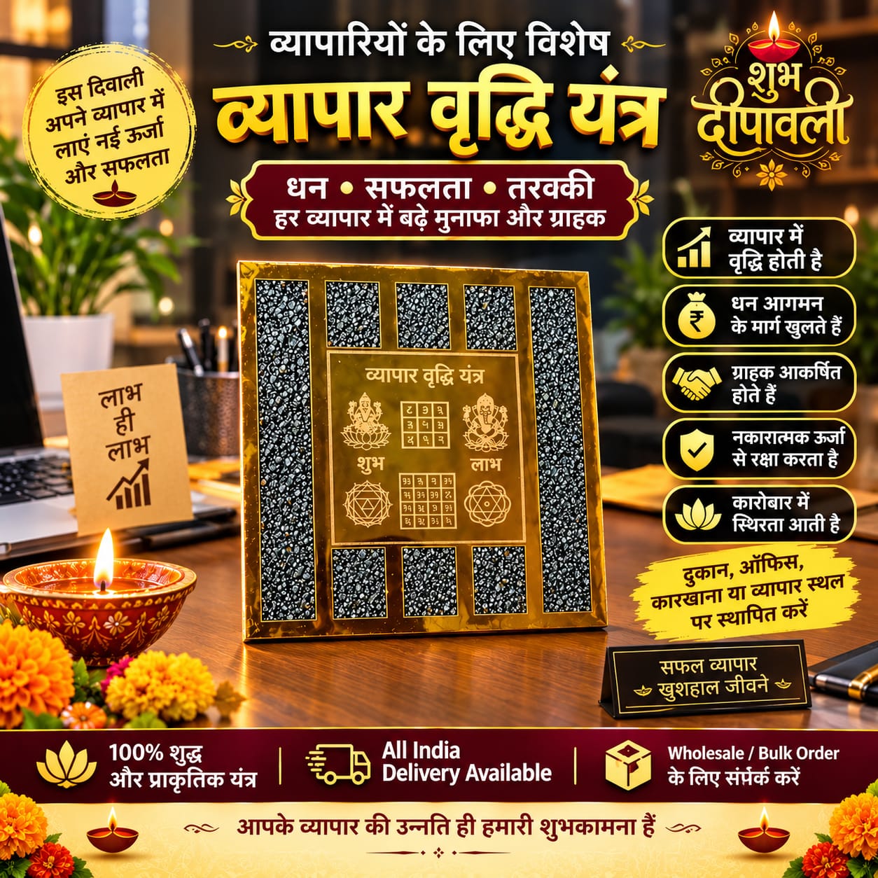 Golden Business Growth Yantra Frame_2