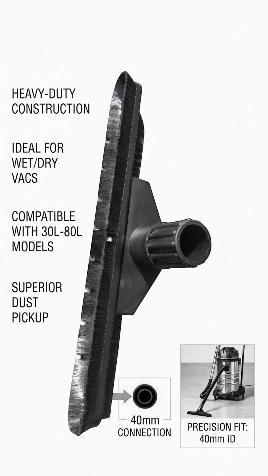 Dust Vacuuming Head without wheel 40dia