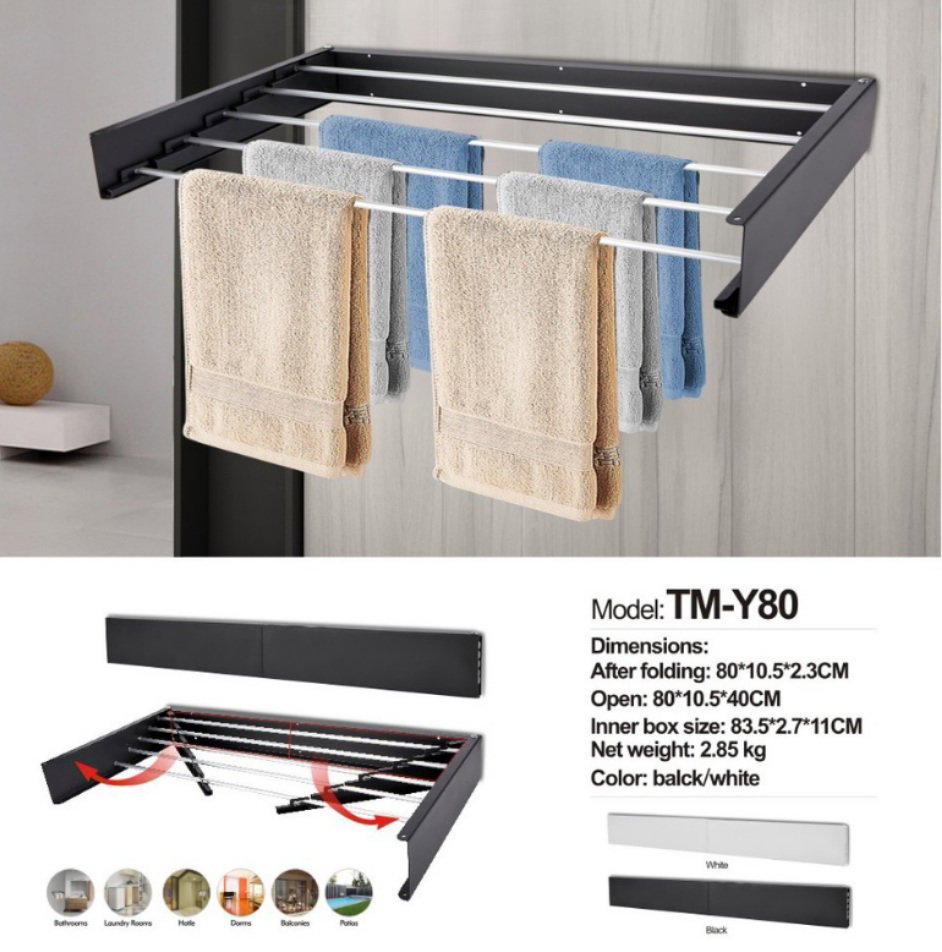 Wall Mount Collapsible Cloth Rack