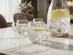 Diamonds Collection Glass Jug and Cups Set