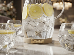 Diamonds Collection Glass Jug and Cups Set