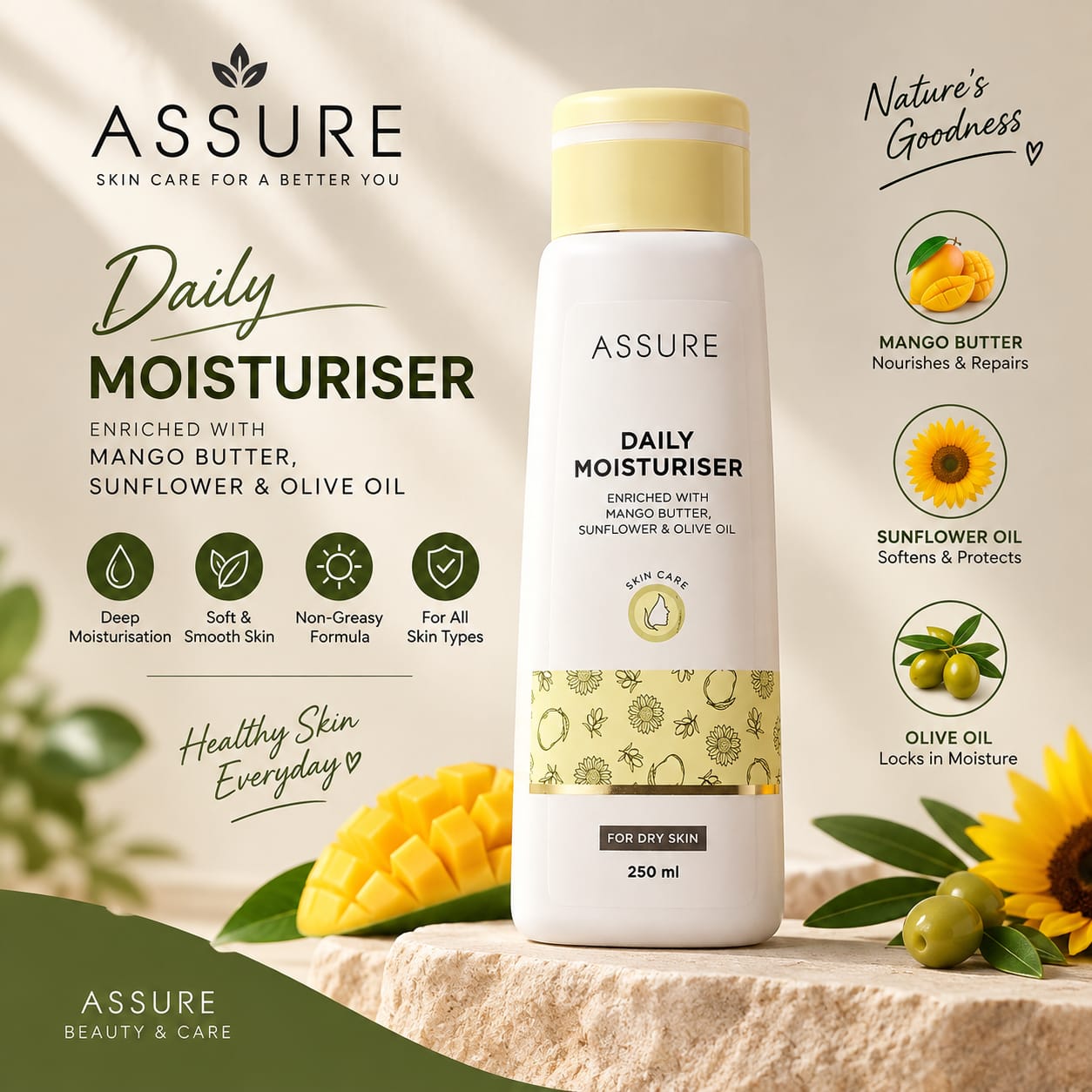 Assure Daily Moisturiser 250ml_0