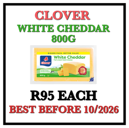 Clover White Cheddar 800g