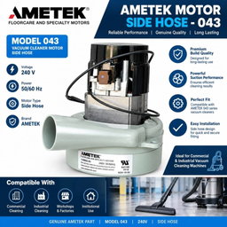 Ametek motor side hose - 0-43