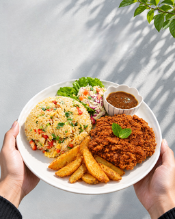 Fried Rice Chicken Chop