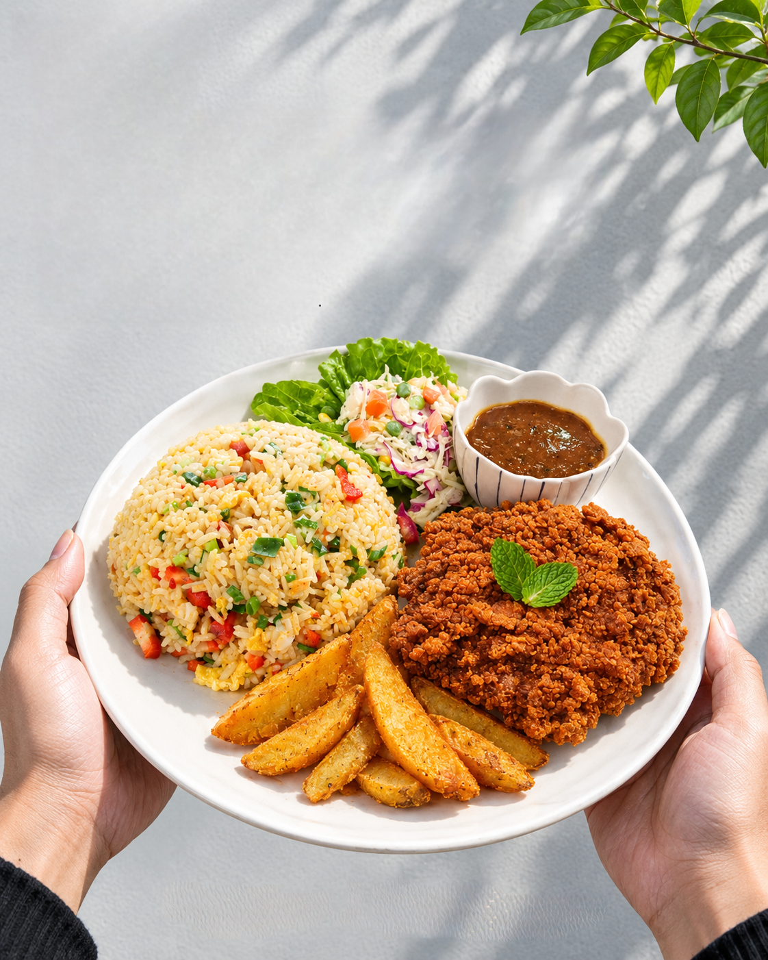 Fried Rice Chicken Chop
