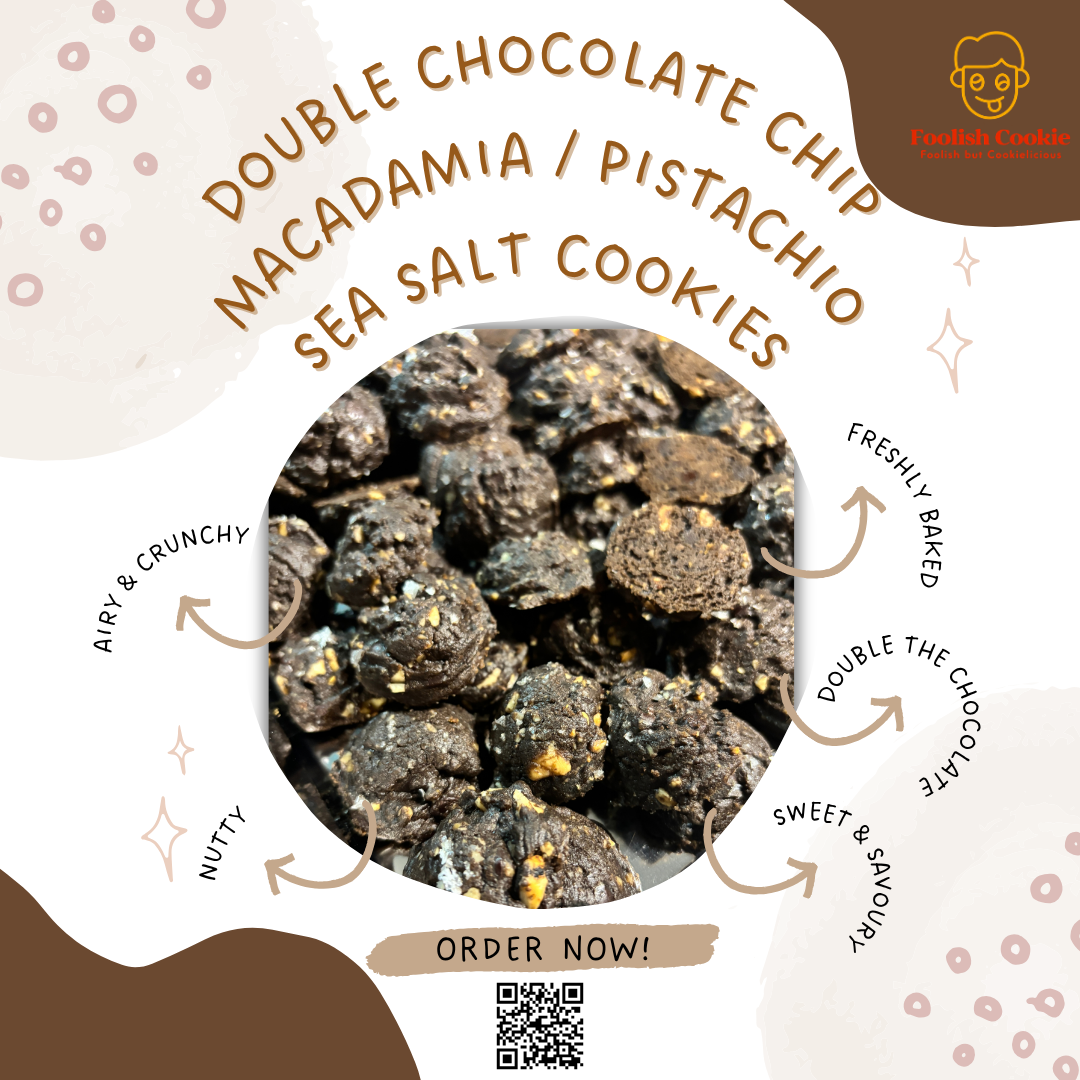 Double Chocolate Chip Pistachio Sea Salt Cookie