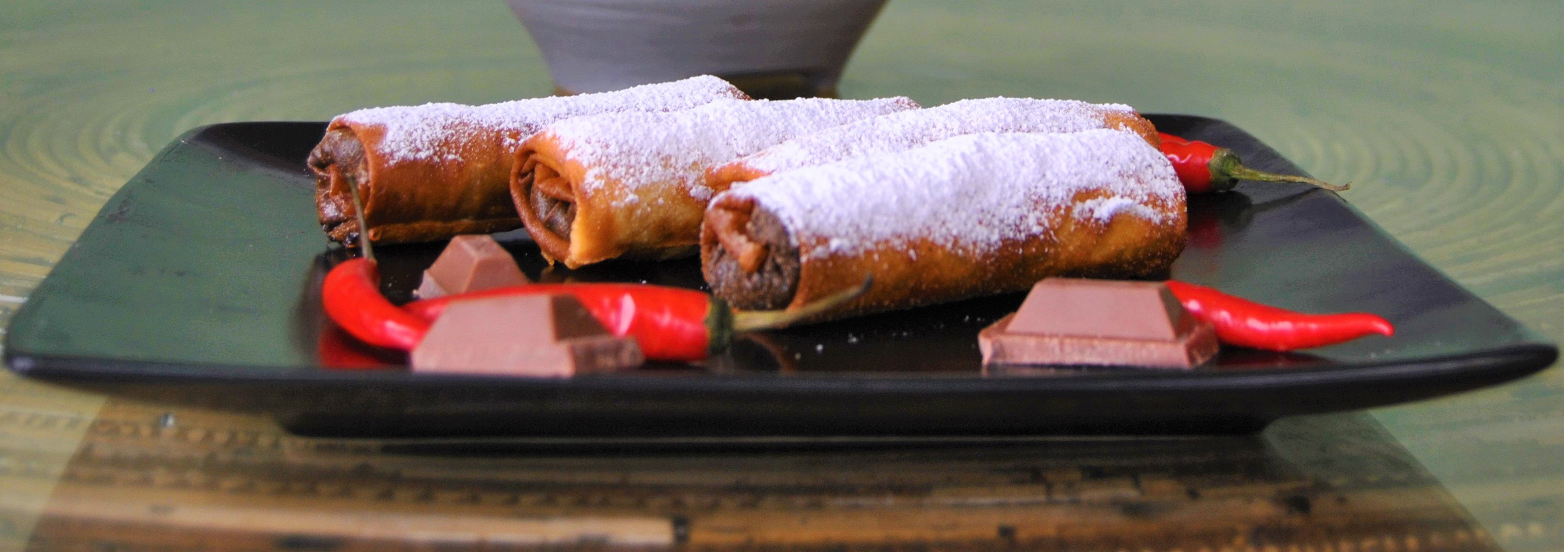 Chocolate Chilli Spring Roll
