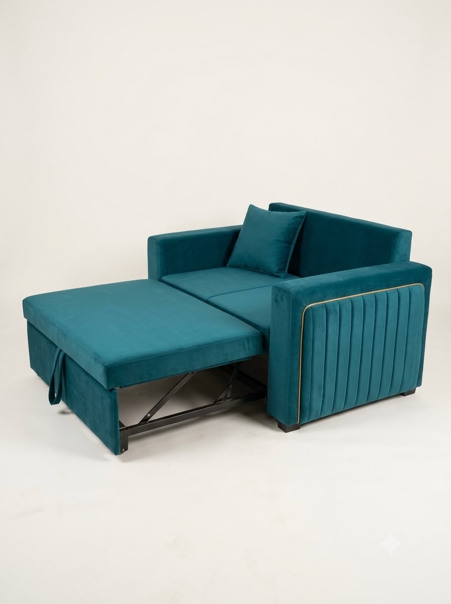 COMPACT CONVERTIBLE SOFA CUM BED
