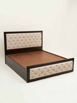 LUXURY BUTTON-TUFTED STORAGE COT