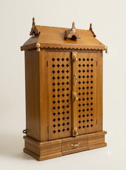 POOJA MANDIRAM WITH DIAMOND LATTICE