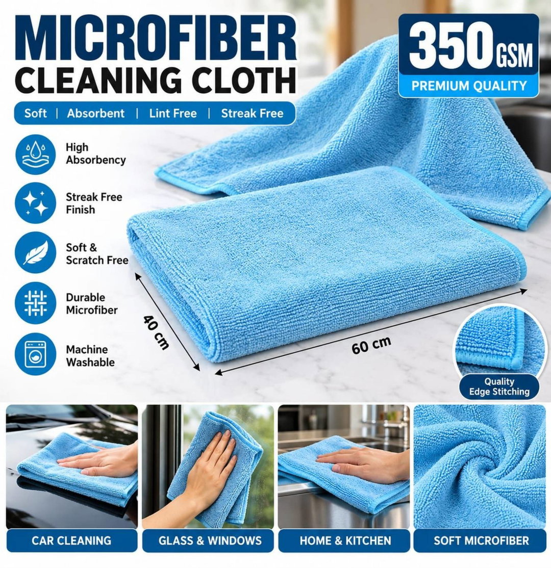 Microfiber 350GSM, 40x60cm, Sky-blue colour