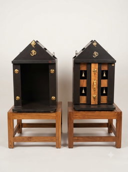 CONTEMPORARY DUAL-TONE POOJA MANDIRAM