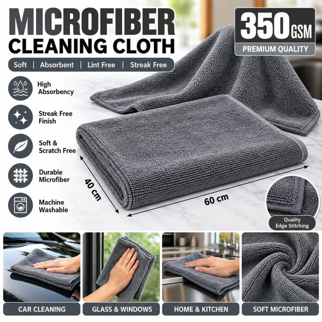 Microfiber 350GSM, 40x60cm Grey Colour