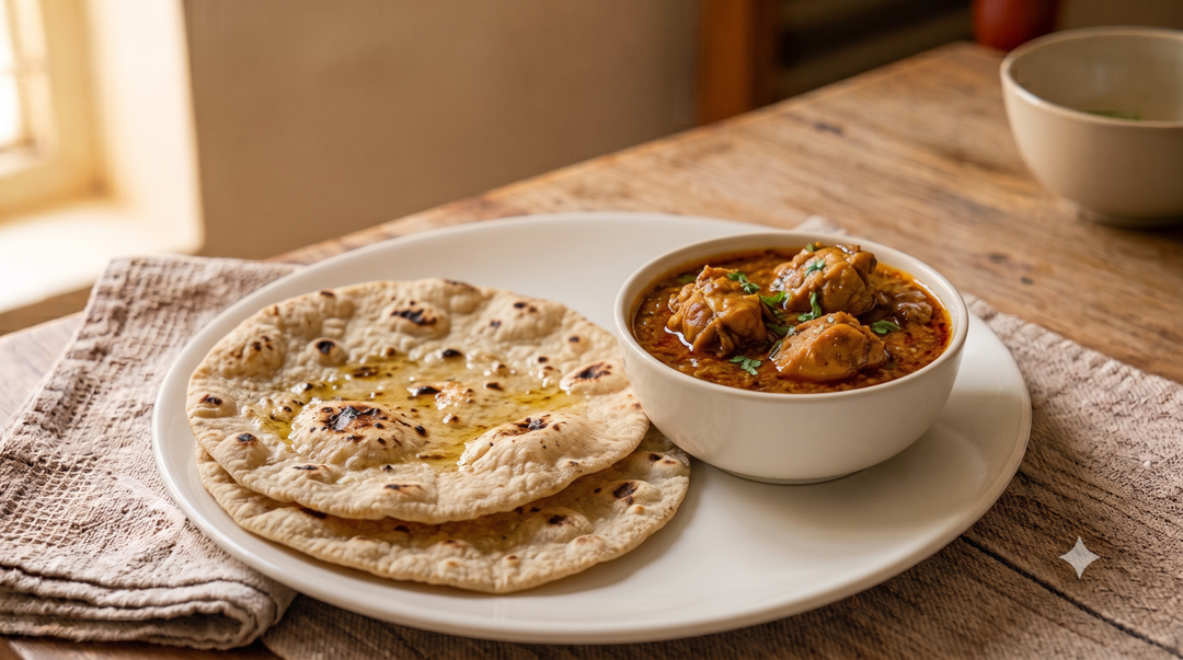 2Chappathi+Chicken Gravy