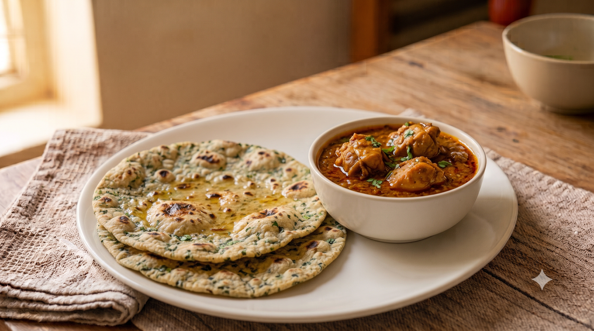 2Methi Chappathi+Chicken Gravy_0