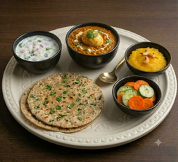 Methi Chappathi Egg Gravy Combo