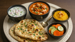 Butter Garlic Naan Butter Chicken Masala Combo