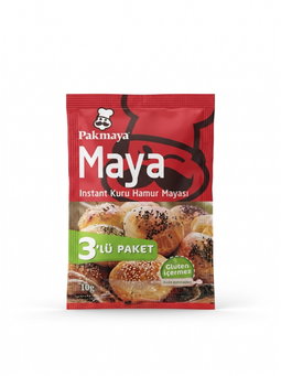 Pakmaya Maya Instant Kuru Hamur Mayası, 3'lü Paket 10g باكمايا مايا خميرة العجين الجافة الفورية،