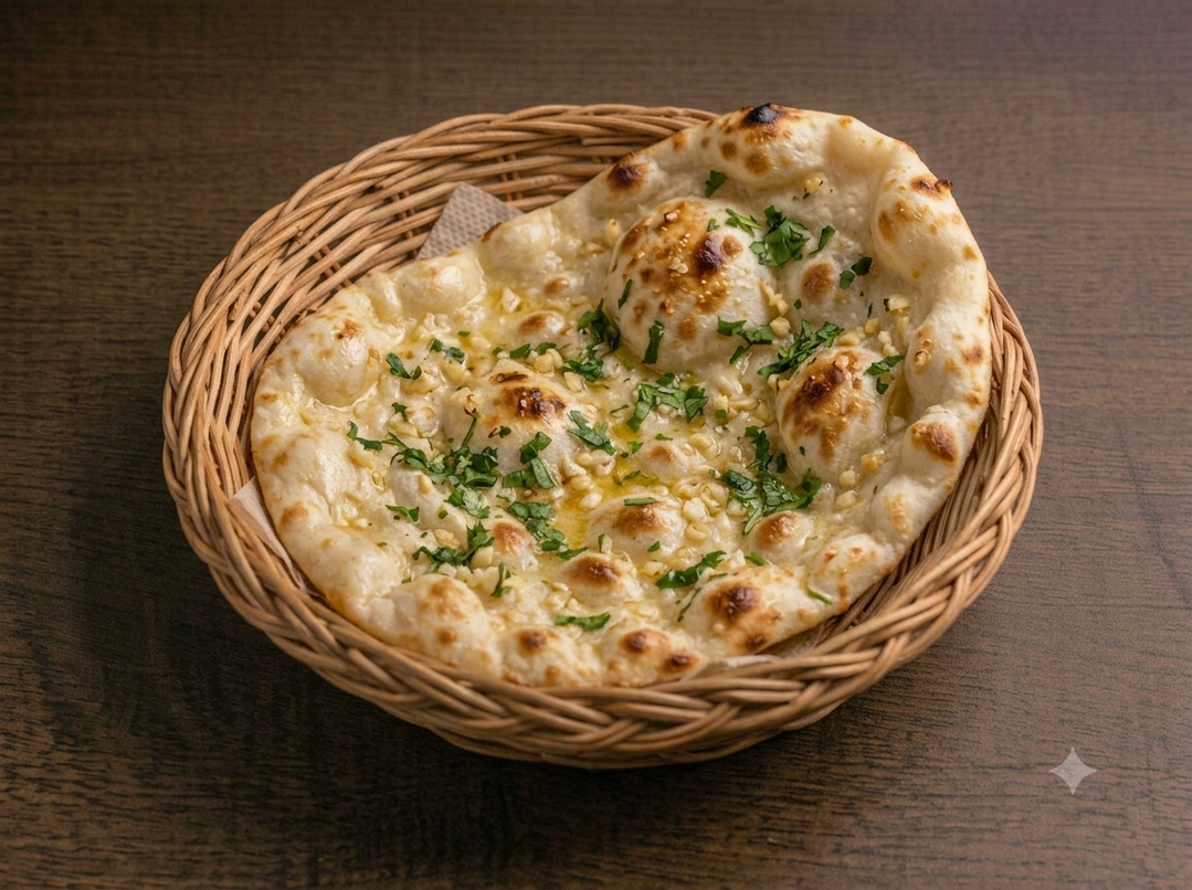 Butter Garlic Naan (1Piece)