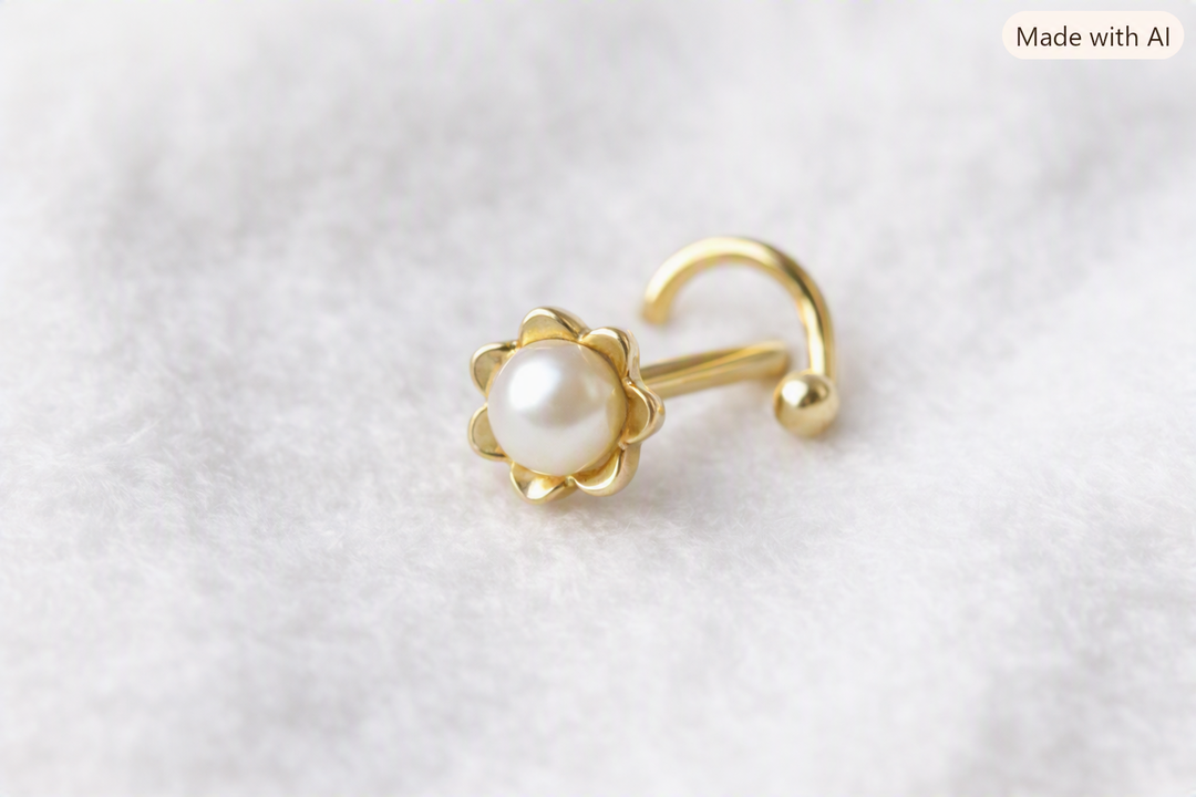 pearl nose pin