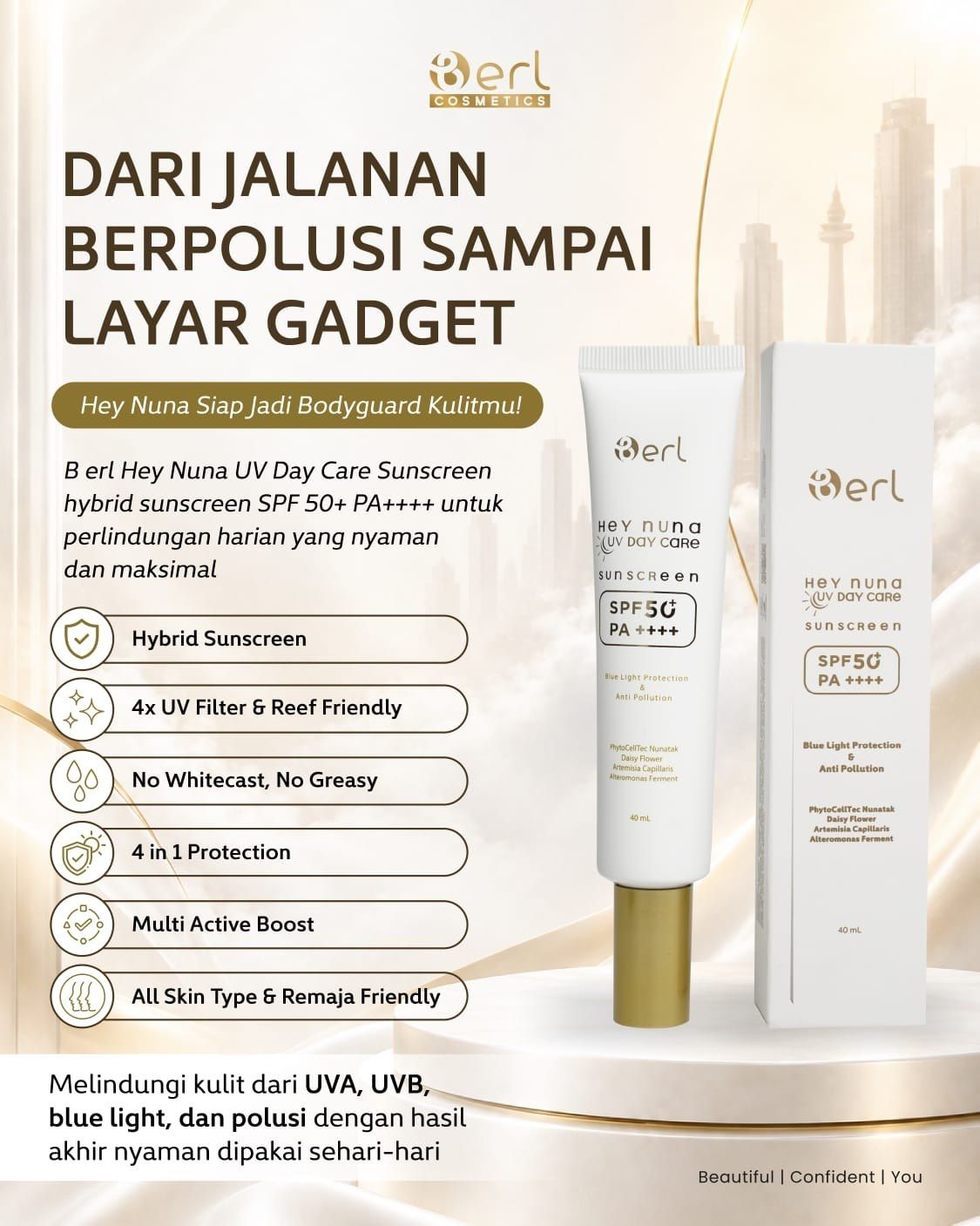 B ERL HEY NUNA UV DAY CARE SUNSCREEN SPF 50+ PA++++_1