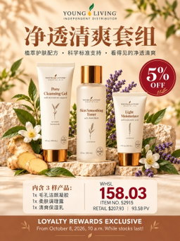 🌿 净透清爽套组｜清爽控油・细致毛孔・轻盈保湿