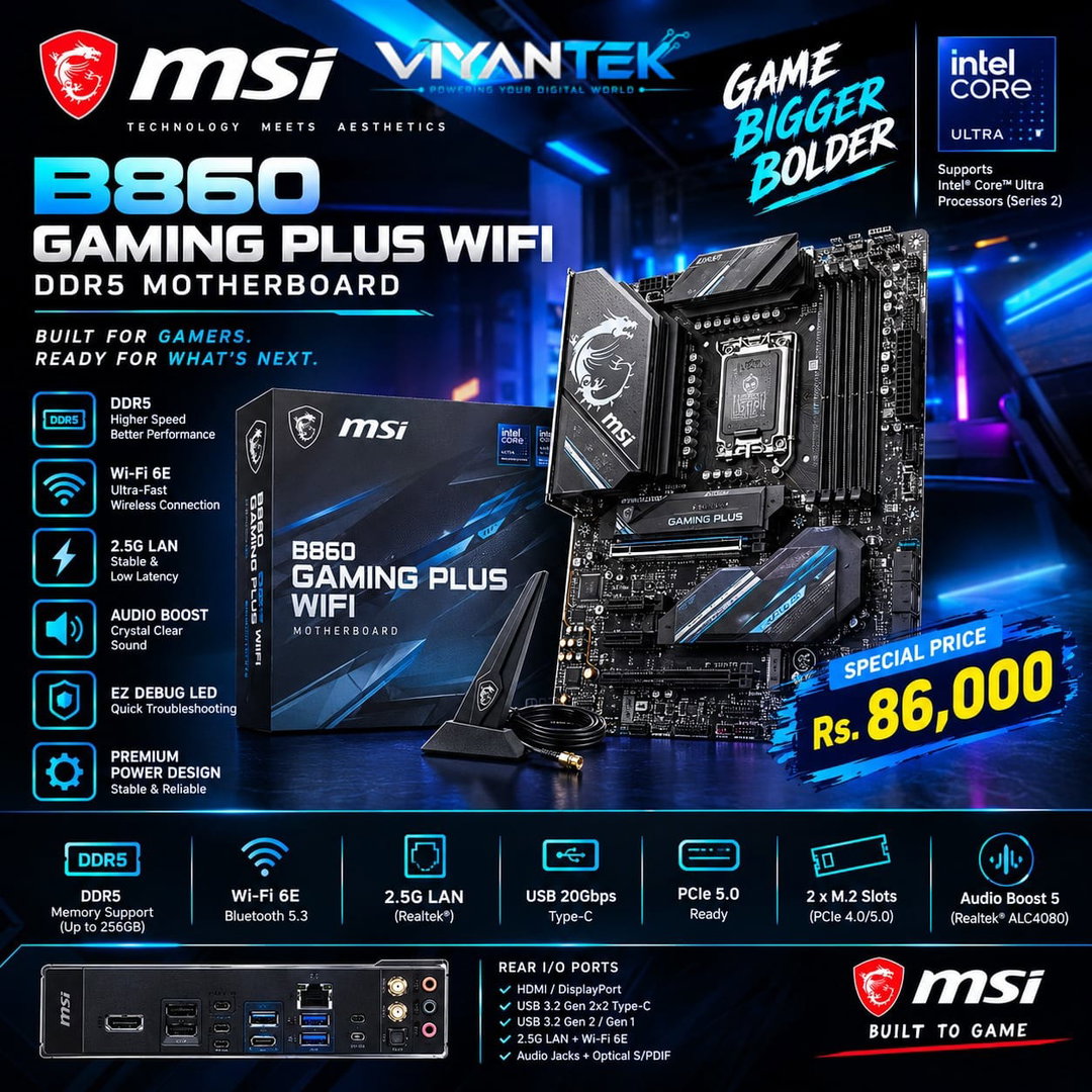 MSI B860 GAMING PLUS WIFI DDR5