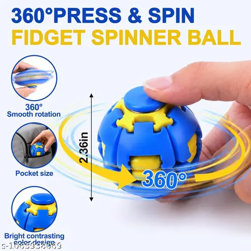 360° Press & Spin Fidget Spinner Ball_0