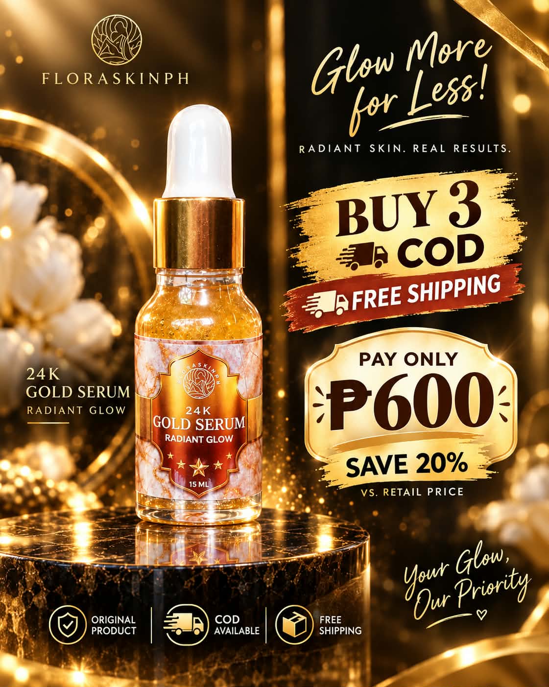 24K GOLD SERUM BUNDLE OF 3  