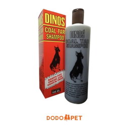 Dinos Dog Shampoo 500ml – Ticks Lice & Fleas, Coal Tar, Medicated