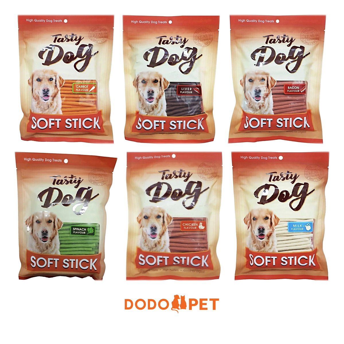 Tasty Dog Soft Stick Dog Treats – Real Chicken (6 Flavours)