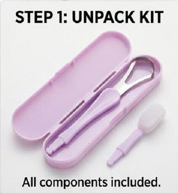 2IN1 TONGUE CLEANER, TOOTHBRUSH AND STAINLESS STEEL