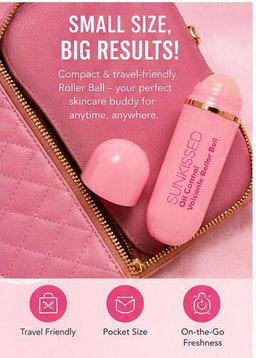 SUNKISSED VOLCANIC ROLLER BALL, HELPS WITH GLOSSY MAKEUP