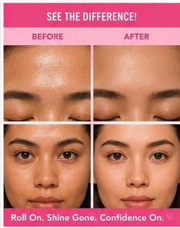 SUNKISSED VOLCANIC ROLLER BALL, HELPS WITH GLOSSY MAKEUP