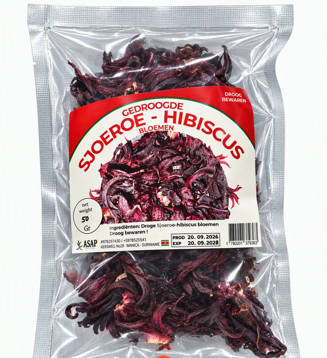 Gedroogde SJOEROE-HIBISCUS bloemen 