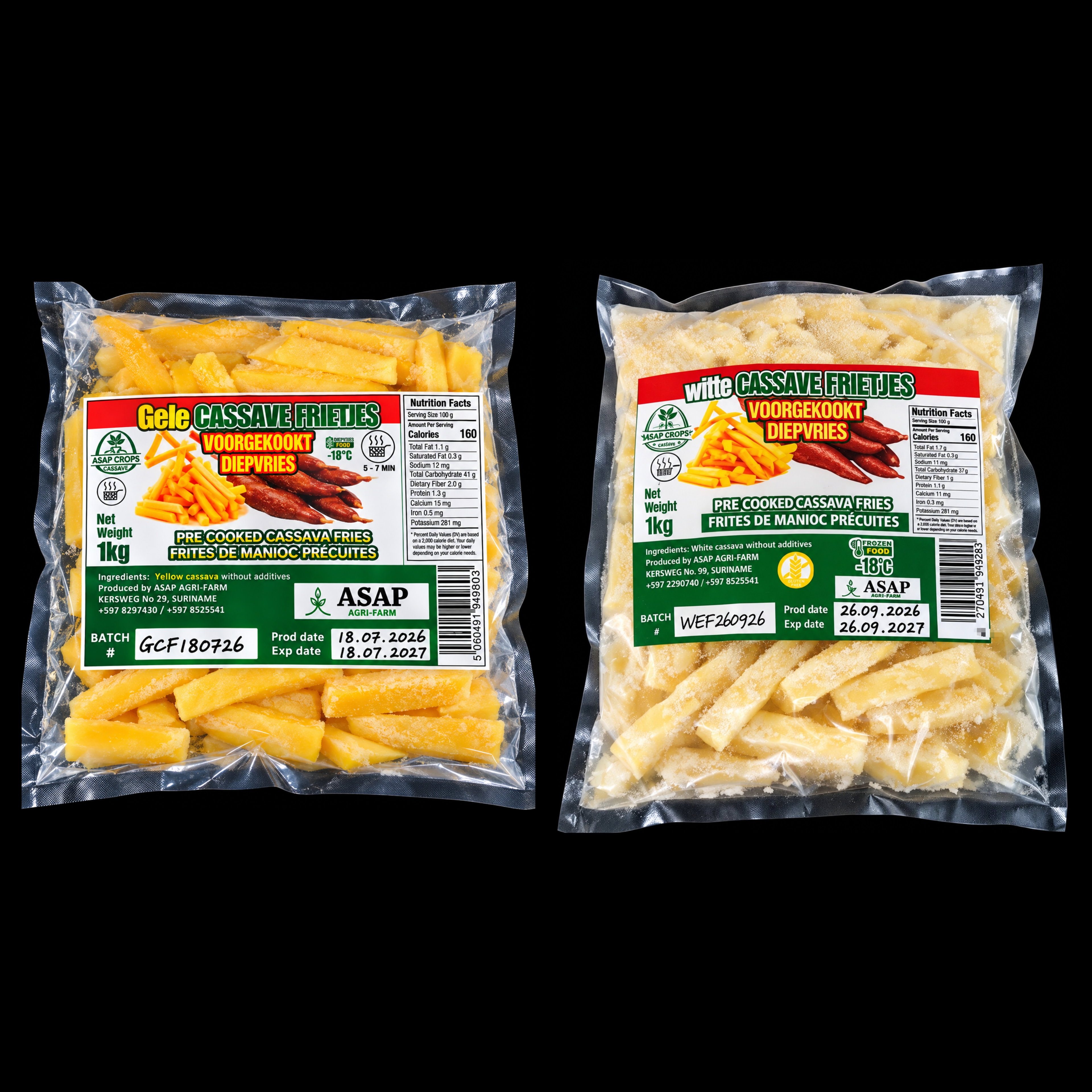 Pre-Cooked cassava fries