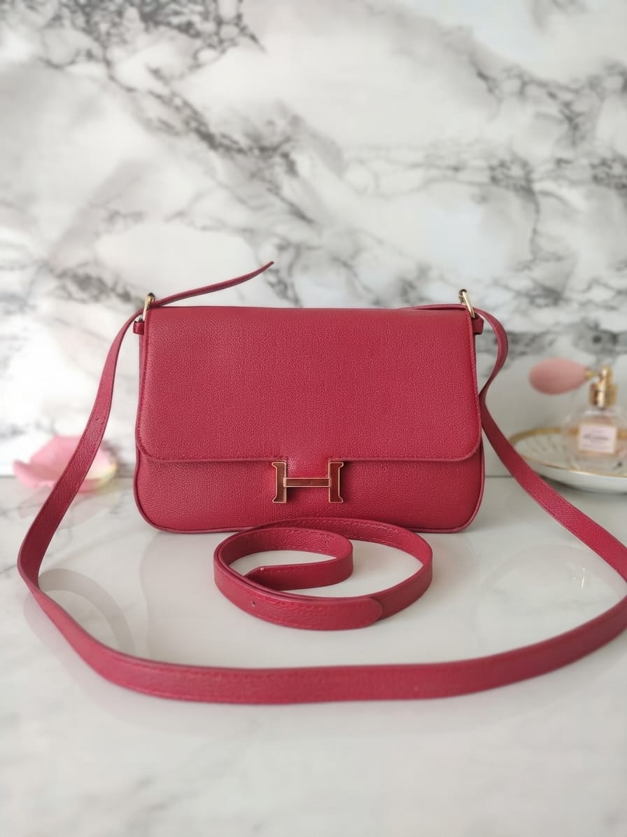 Hermes plain red 