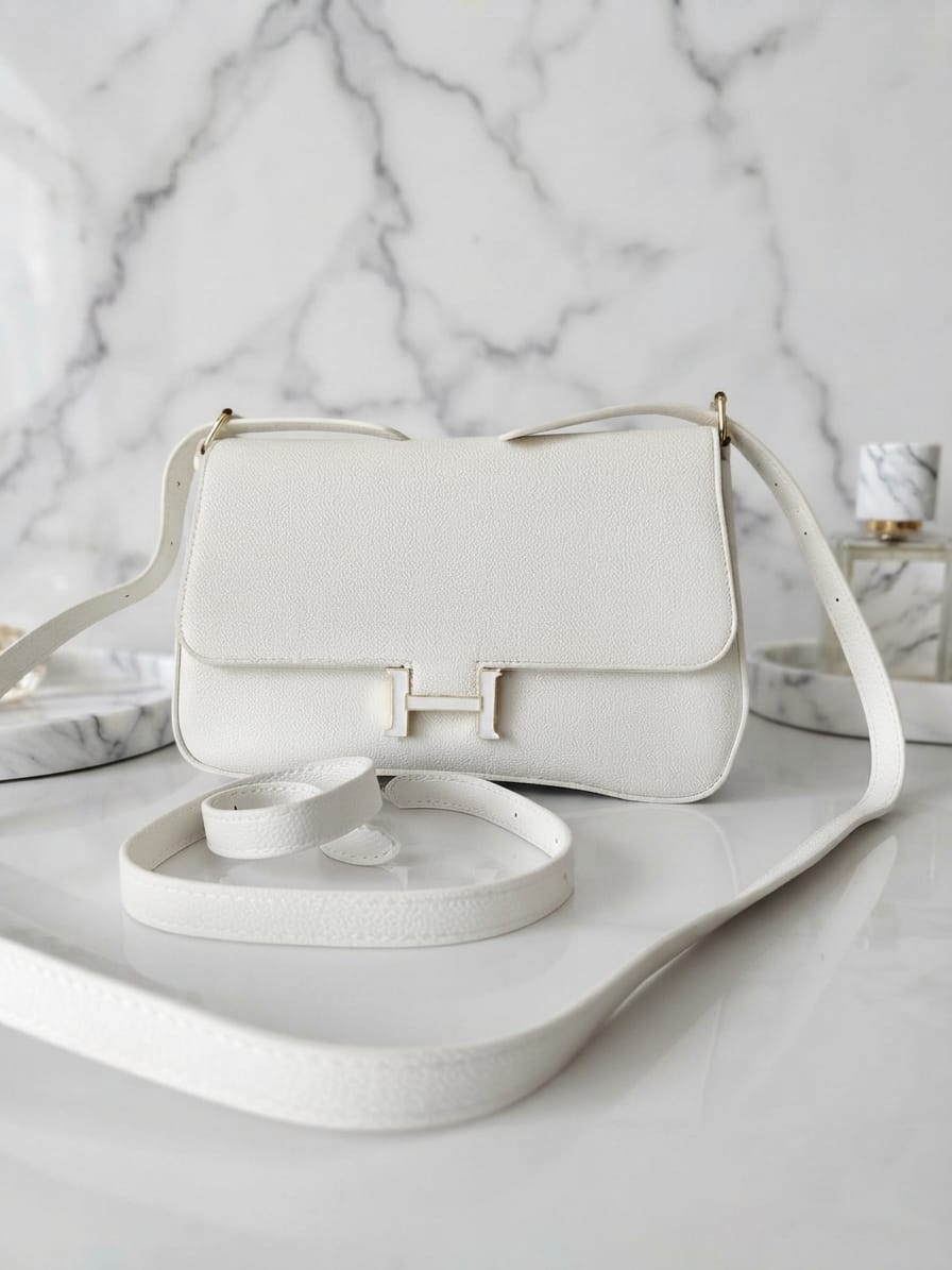 Hermes plain white 