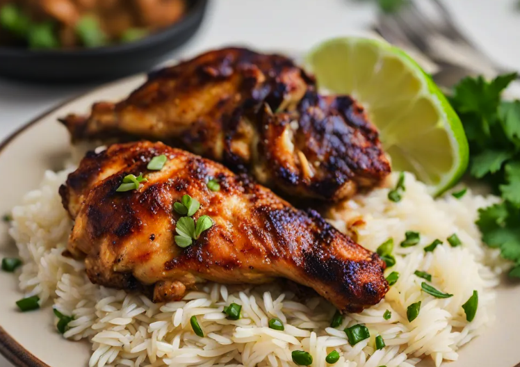 Adobo Chicken with Cilantro-Lime Rice [mon]