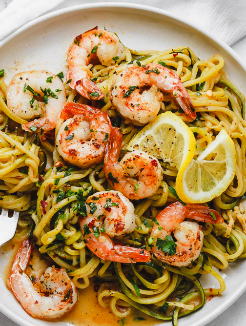 Garlic Butter Shrimp/Chicken w/Zucchini & Pasta [mon]_0