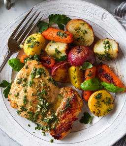 Roasted Chicken 1/4 w/Grilled Vegetables  [wed]