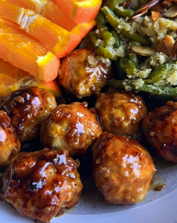 Turkey Meatballs w/Pineapple-Potato Salad [fri]