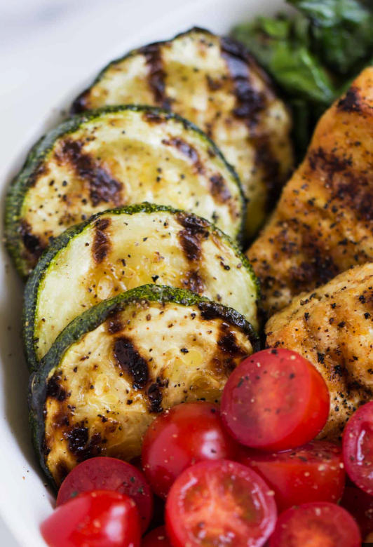 Grilled Lemon Herb Tofu w/Quinoa Salad [fri]