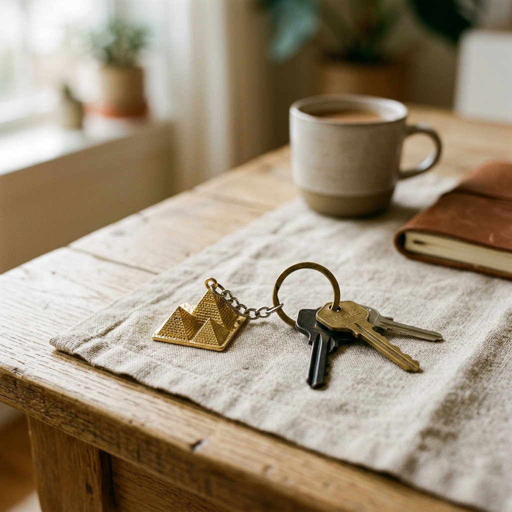 Egyptian pyramids keychain
